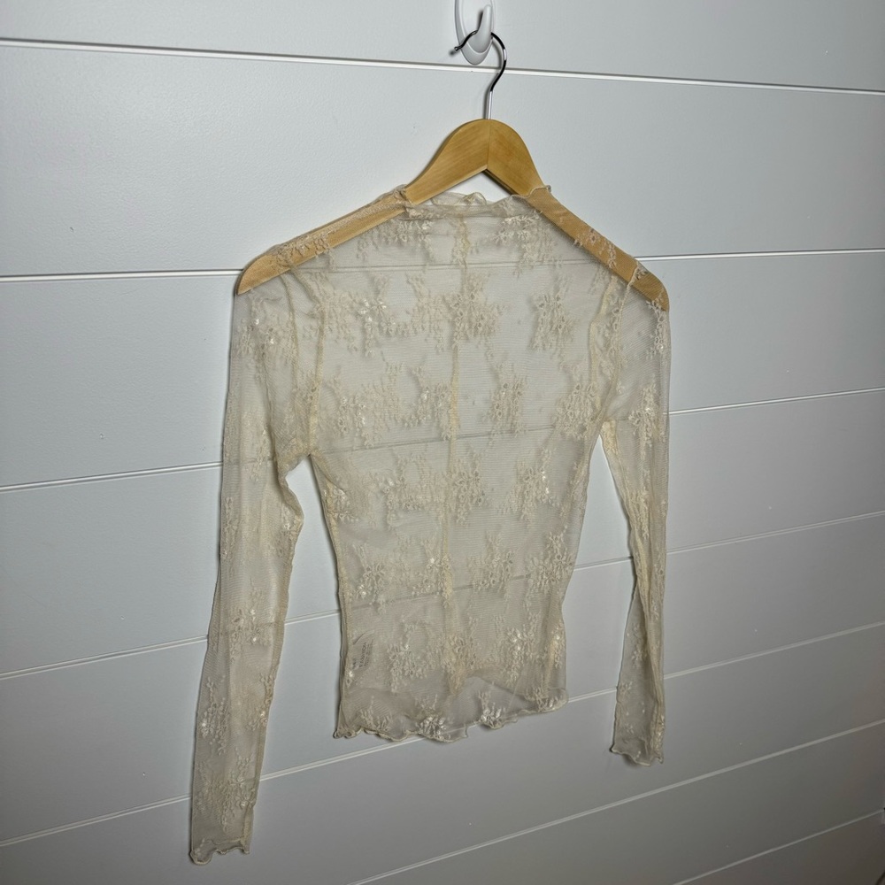 Mesh Lace Layering Top- apricot